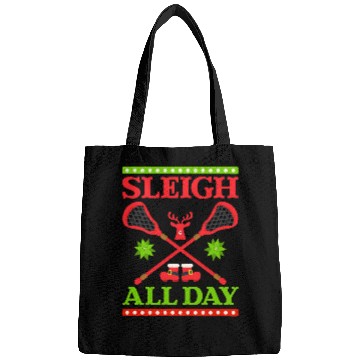 Discover Sleigh All Day Design Christmas Lacrosse Bags