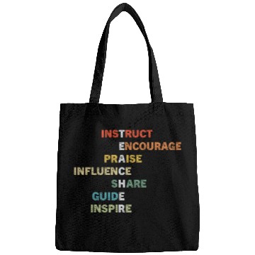 Discover Instruct Encourage Praise Teacher appreciation Bags