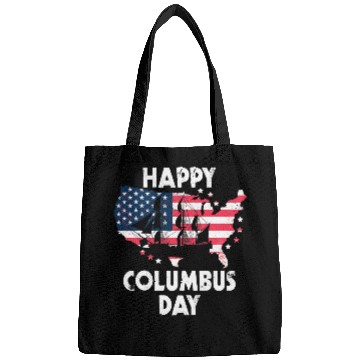 Discover American Flag Happy Columbus Day Bags