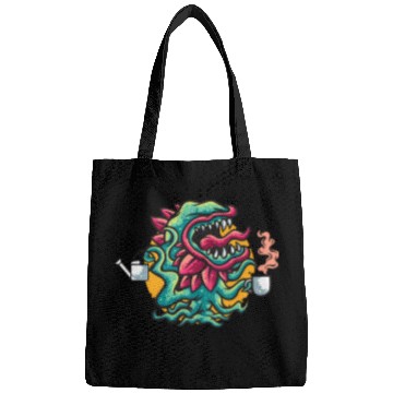 Discover Coffee Fun Venus flytrap plant coffee lover tee Carnivorous Flycatcher Bags
