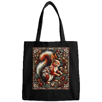 Discover Squirrel Pet Artwork Elegant Tapestry Motif Style Bags