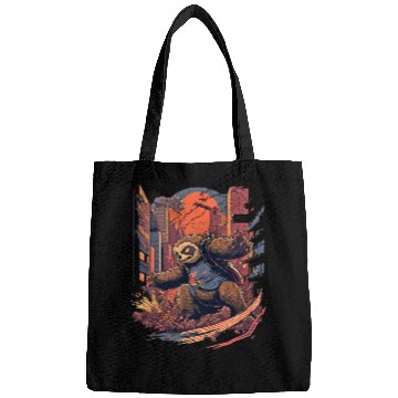Discover Sloth Pet Kaiju Sloth Slothzilla Monster Attack Tokyo City Bags