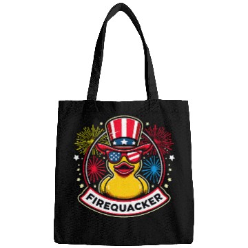 Discover Duck Pet Firequacker 4th of July Rubber Duck USA Flag Bags