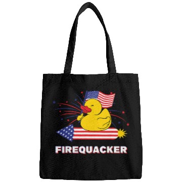 Discover Duck Pet Funny 4th July Firequacker Rubber Duck Riding A Firework Bags