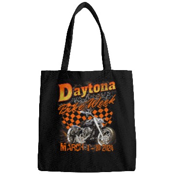 Discover 2024 DAYTONA BEACH BIKE WEEK vintages RALLY ART ON FRONT 2 Bags