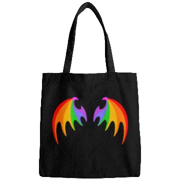 Discover Dragon Pet BACK PRINT Rainbow Dragon Bat Wings Cute Pride Party Magic Bags