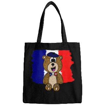Discover Bear Pet Bastille Day Happy 14th July Bear French Flag Bags