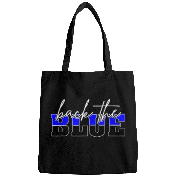 Discover Back The Blue Support Local Law Enforcement Thin Blue Line Bags