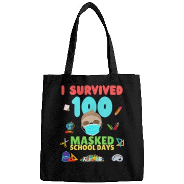 Discover Sloth Pet I Survived 100 Masked School Days 100 Days Of School Sloth Bags