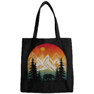 Discover Bear Pet Nature Bear Retro Environment Nature Ecology Bags