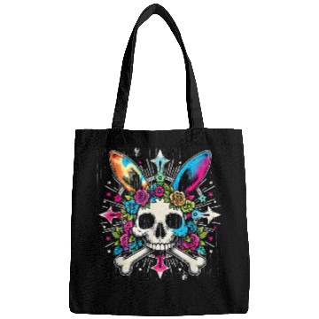 Discover Funny JollyRoger Bunny Skull Crossbones Egg Hunt Easter Day 1 Bags