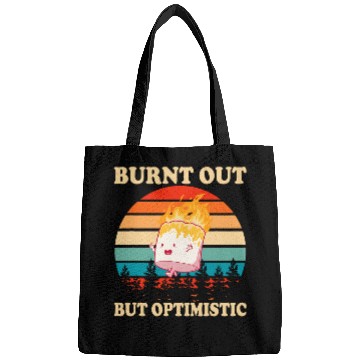 Discover Burnt Out But Optimistic Marshmallow Retro Sunset Camping 1 Bags