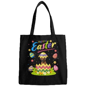 Discover Funny Easter Egg Lover Rhodesian Ridgeback Dog Happy Easter Bags