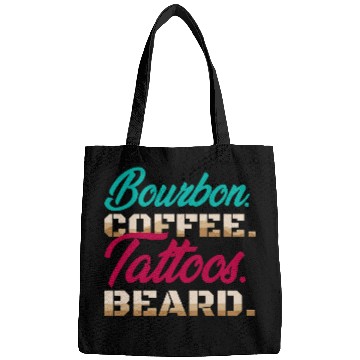Discover Bourbon Coffee Tattoos Beard Tattoo caffeines Whiskey Drinks Bags