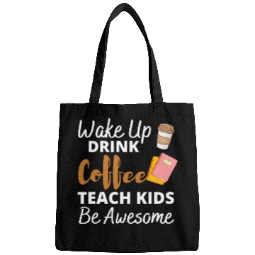 Discover Coffee Fun Wake Drink Coffee Teach Repeat School Teacher Appreciation Bags