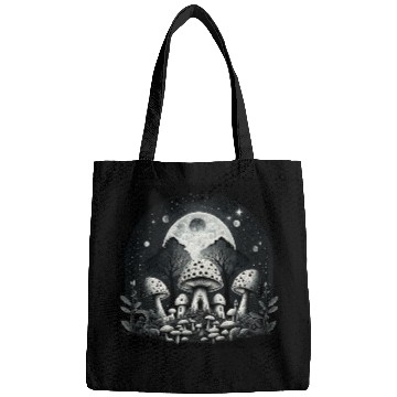 Discover Gothic Mushroom Celestial Imagery Bags