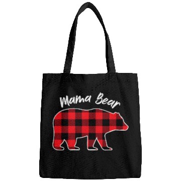 Discover Bear Pet New 2025 MAMA BEAR flannel Red Plaid Pajama mama bear Bags