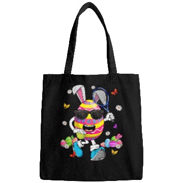 Discover Funny Easter Egg Playing Tennis Bunny Ears Easter Day Boy Bags