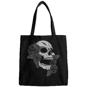 Discover Black Skull Roses Dark Magic Viking Aesthetic Goth Gothic Bags
