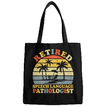 Discover Retired Speech Language Pathologist Retro SLP Speech Therapy Bags