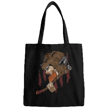 Discover Berserker Grizzly Bear Valhalla Warrior Viking Bags