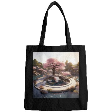 Discover Cherry Blossom Rhapsody Circular Oasis Reflective Serenity Bags