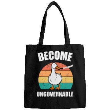 Discover Duck Pet Become Ungovernable Meme Funny Duck Meme Retro Vintage Bags