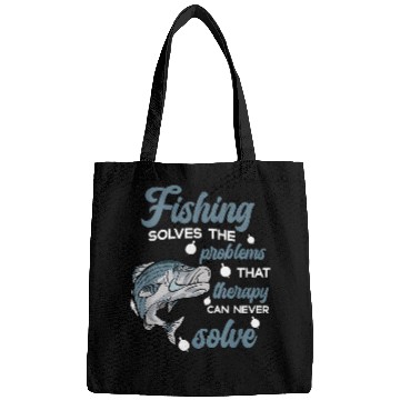 Discover Fishing Solves The Problems Funny Striped Bass Fish for Men Bags