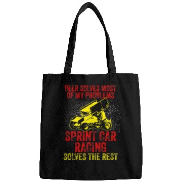 Discover Beer Fun Sprint Car Racing Beer Solves Race Track Racer Bags