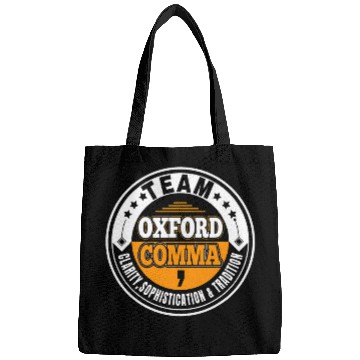 Discover Grammar Police Team Oxford Comma Grammar Book Lovers Design Bags
