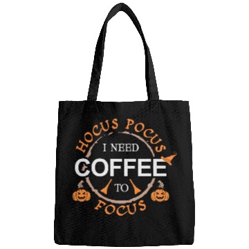 Discover Coffee Fun Hocus Pocus I Need Coffee To Focus Halloween Bags