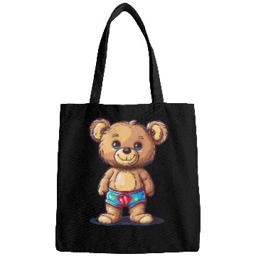 Discover Bear Pet Teddy Bear with swimming trunks for Pool Weather Lovers Bags