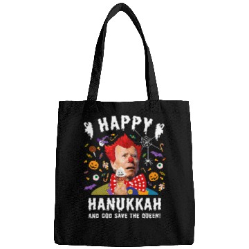Discover Halloween Biden Happy Hanukkah And God Save The Queen Funny Bags