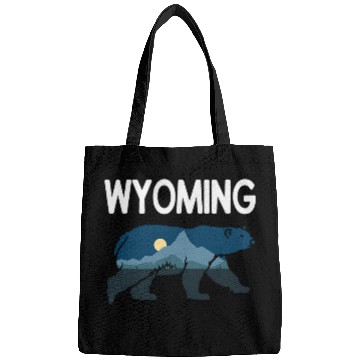 Discover Bear Pet WYOMING Retro Bear Wildlife Conservation Designs Present Bags