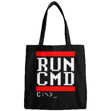Discover Funny Nerdy Run CMD DOS Command Prompt Computer Programmer Bags