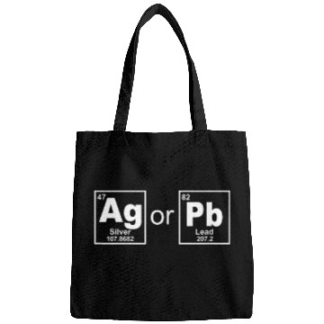 Discover Silver or lead periodic table for a chemist or student Bags