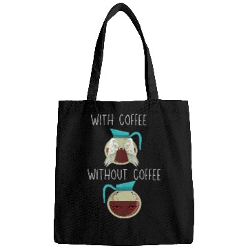 Discover Coffee Fun Angel Wings Devil Horns Design Bags