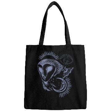 Discover Barn Owl Moon Moth Wicca Esoteric Bags