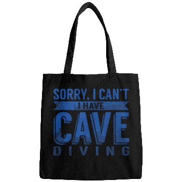 Discover Caving Cave Diving sarcasms Quote Caveman Hiker Explorer Bags