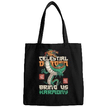 Discover Dragon Pet Celestial Dragon Bringing Us Harmony Lunar New Year Bags