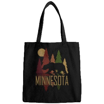 Discover Bear Pet Fall Minnesota Bear with Trees Fall Colors Bags