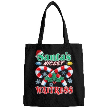 Discover Santas Nicest Waitress Christmas Naughty Or Nice List Bags