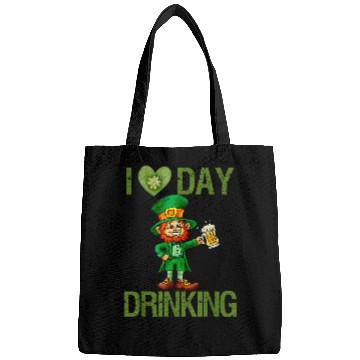 Discover Beer Fun St Patricks Day I Love Day Drinking Funny Gifts Beer Lover 2 Bags