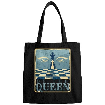 Discover Chess Piece Queen Board Game Chess Players Lovers Chess Mom Bags