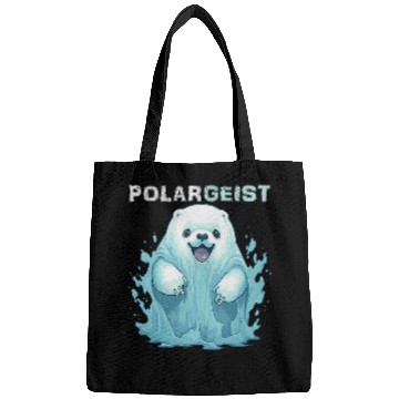 Discover Funny Polar Bear Halloween Poltergeist ghosts Pun Item Bags