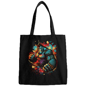 Discover Gorilla Boxer Splash Graffiti Graphic Bags