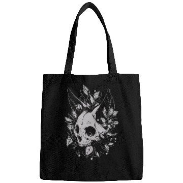Discover Cat Skull Gothic Witchcore Aesthetic Goblincore Mall Goth Bags