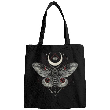 Discover Celestial Moon Moth Gothic Goth Witch Occult Aesthetic Bags