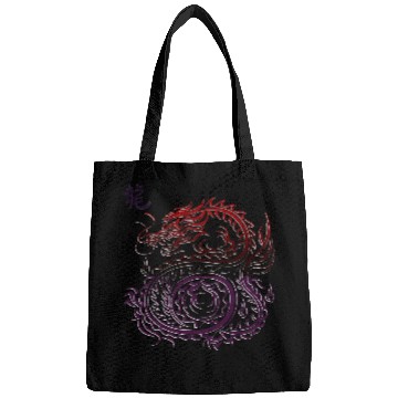 Discover Chinese Dragon Kanji Tattoo Style Asian Art Bags