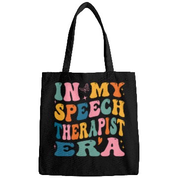 Discover In My Speech Therapist Era Retro Groovy SLP Therapists Bags